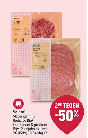 Delhaize Salami aanbieding