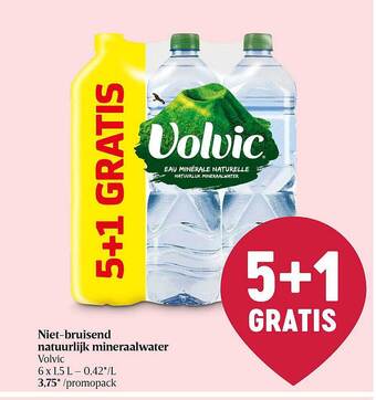 Delhaize Niet Bruisend Natuurlijk Mineraalwater aanbieding