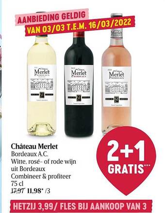 Delhaize Château Merlet aanbieding