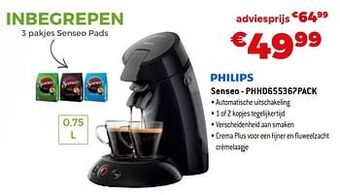 Exellent Philips senseo - phhd655367pack aanbieding