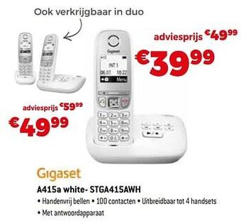 Exellent Gigaset a415a white- stga415awh aanbieding