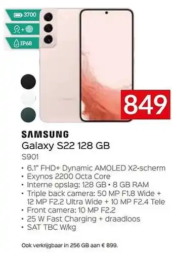 Selexion Samsung galaxy s22 128 gb s901 aanbieding