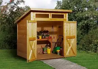 Brico Weka tuinhuis 325 Type A GR3 beits 194x198cm aanbieding
