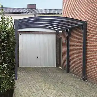 Scala carport in metaal antraciet opaal 3,2 x 4 m