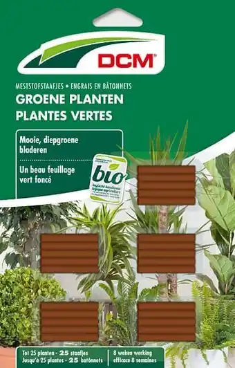 Brico DCM meststofstaafjes groene Planten 25stuks aanbieding