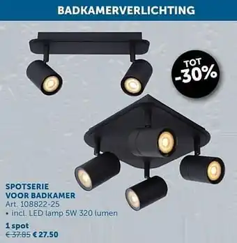 Zelfbouwmarkt Spotserie voor badkamer 1 spot aanbieding