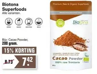 Biotona superfoods cacao powder