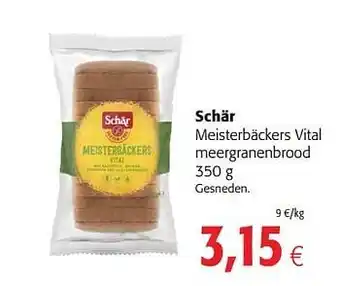 Schär meisterbäckers vital meergranenbrood 350 g