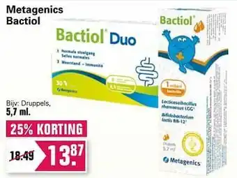 Metagenics bactiol druppels