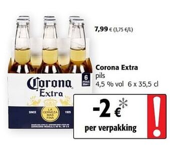 Colruyt Corona extra pils 6 x 35,5 cl aanbieding