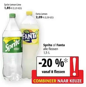 Colruyt Sprite Lemon-lime 1,5 l aanbieding