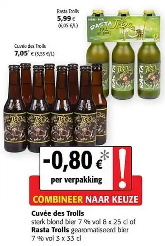 Colruyt Cuvée des trolls sterk blond bier 8 x 25 cl aanbieding