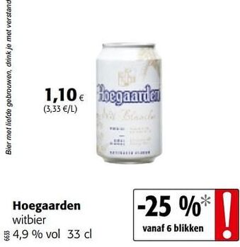 Colruyt Hoegaarden witbier 33 cl aanbieding