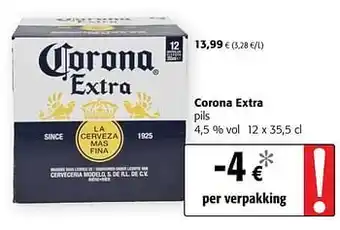Colruyt Corona extra pils 12 x 35,5 cl aanbieding