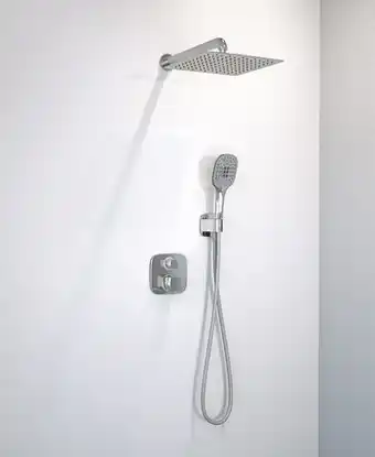X2O Hansgrohe Ecostat E thermostatische inbouw regendoucheset met vierkante regendouchekop 30 cm glanzend chroom aanbieding