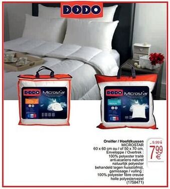 Cora Oreiller - hoofdkussen microstar aanbieding
