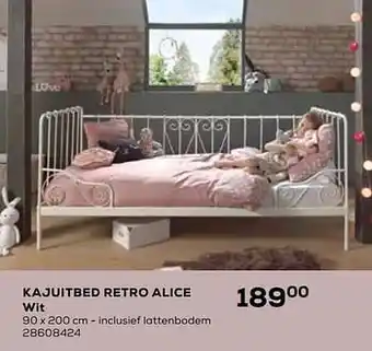 Kajuitbed retro alice wit 90x200 cm 28608424