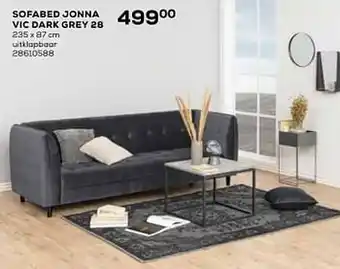 Sofabed jonna vic dark grey 28 235x87 cm 28610588