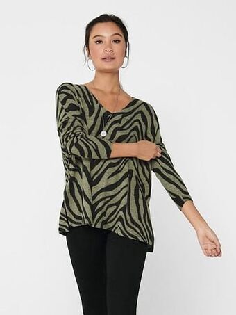 Berca Shoes Only Trui Pullover Onlmayea Soft Zebra - Grijs aanbieding