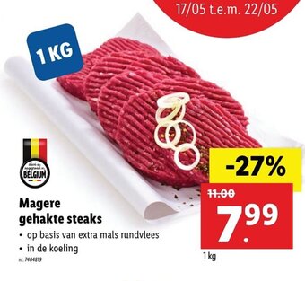 Lidl Magere gehakte steaks aanbieding