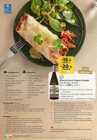 Bio Planet Green & Social 'organic Verdejo' aanbieding