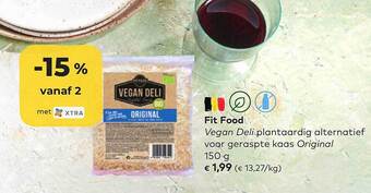 Bio Planet Fit Food Vegan Deli Plantaardig Alternatief Voor Geraspte Kaas Original aanbieding