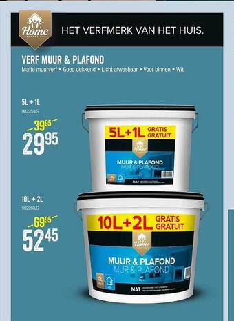 HandyHome Verf Muur & Plafond aanbieding