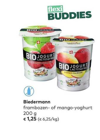 Biedermann Frambozen- Of Mango-yoghurt