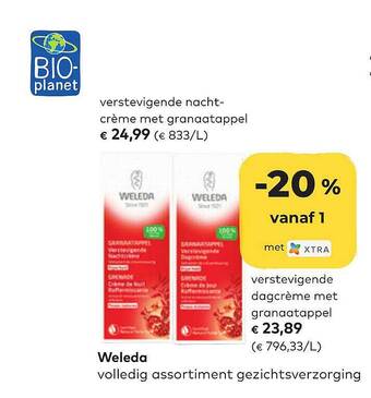 Bio Planet Weleda Volledig Assortiment Gezichtsverzorging aanbieding