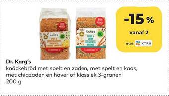 Bio Planet Dr. Karg's Knäckebröd Met Spelt En Zaden aanbieding
