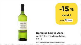 Bio Planet Domaine Sainte-anne A.o.p. Entre-deux-mers aanbieding