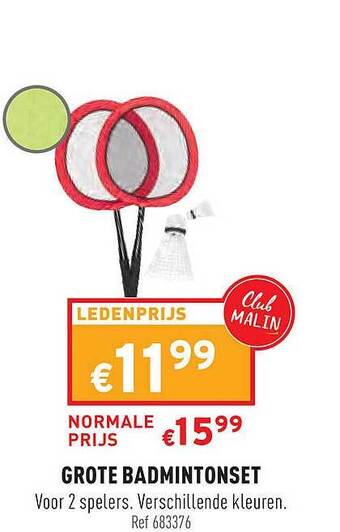 Trafic Grote Badmintonset aanbieding