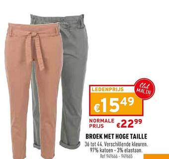 Trafic Broek Met Hoge Taille aanbieding