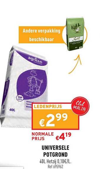 Trafic Universele Potgrond aanbieding