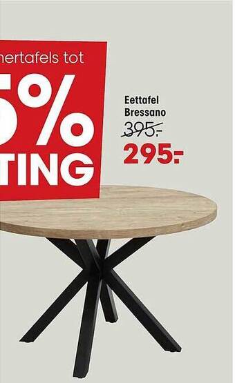 Kwantum Eettafel Bressano aanbieding