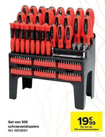 Set van 100 schroevendraaiers