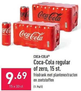 ALDI Coca-cola regular of zero aanbieding