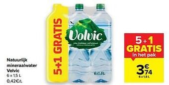 Carrefour Natuurlijk mineraalwater volvic aanbieding