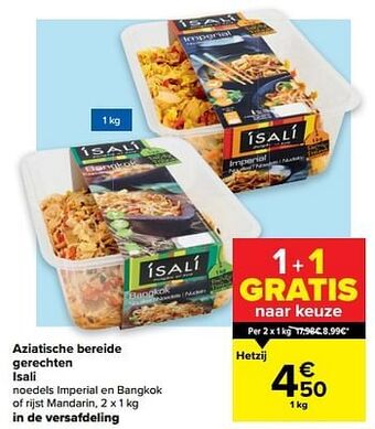 Carrefour Aziatische bereide gerechten isali aanbieding
