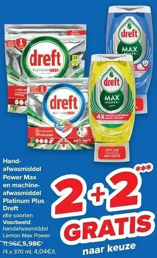 Carrefour Handafwasmiddel lemon max power aanbieding