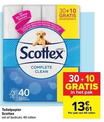 Carrefour Toiletpapier scottex aanbieding
