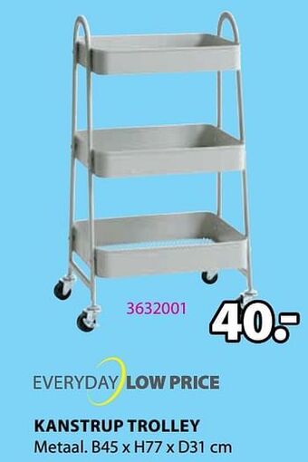 Jysk Kanstrup trolley aanbieding