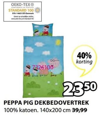 Jysk Peppa pig dekbedovertrek aanbieding