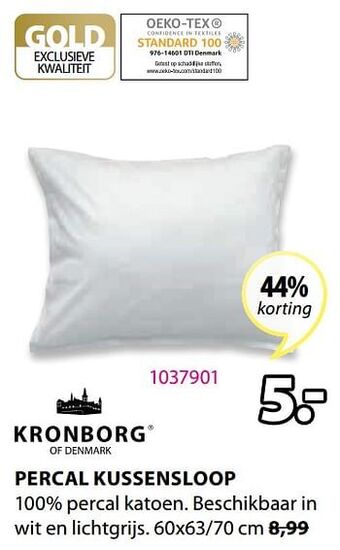 Jysk Percal kussensloop aanbieding
