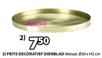 Jysk Frits decoratief dienblad aanbieding