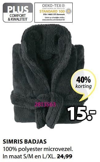 Jysk Simris badjas aanbieding