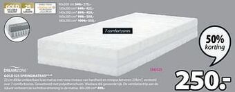 Jysk Gold s25 springmatras aanbieding