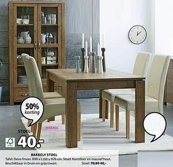 Jysk Bakkely stoel aanbieding