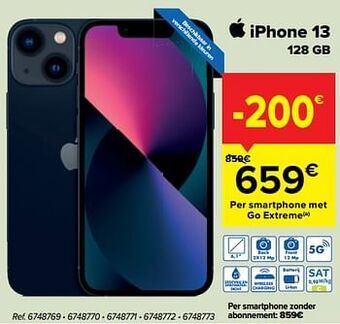 Carrefour Apple iphone 13 128 gb aanbieding