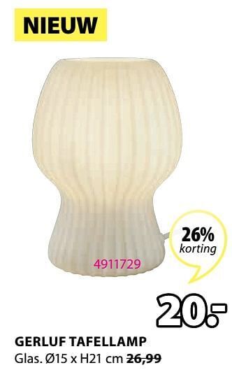 Jysk Gerluf tafellamp aanbieding